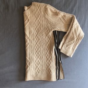 ASOS side zips cable-knit sweater